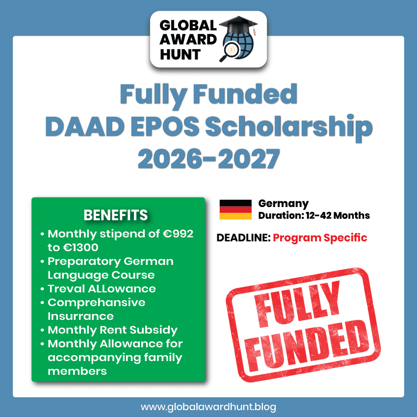 Featured image for DAAD EPOS Scholarship 2026–2027 (Fully Funded)