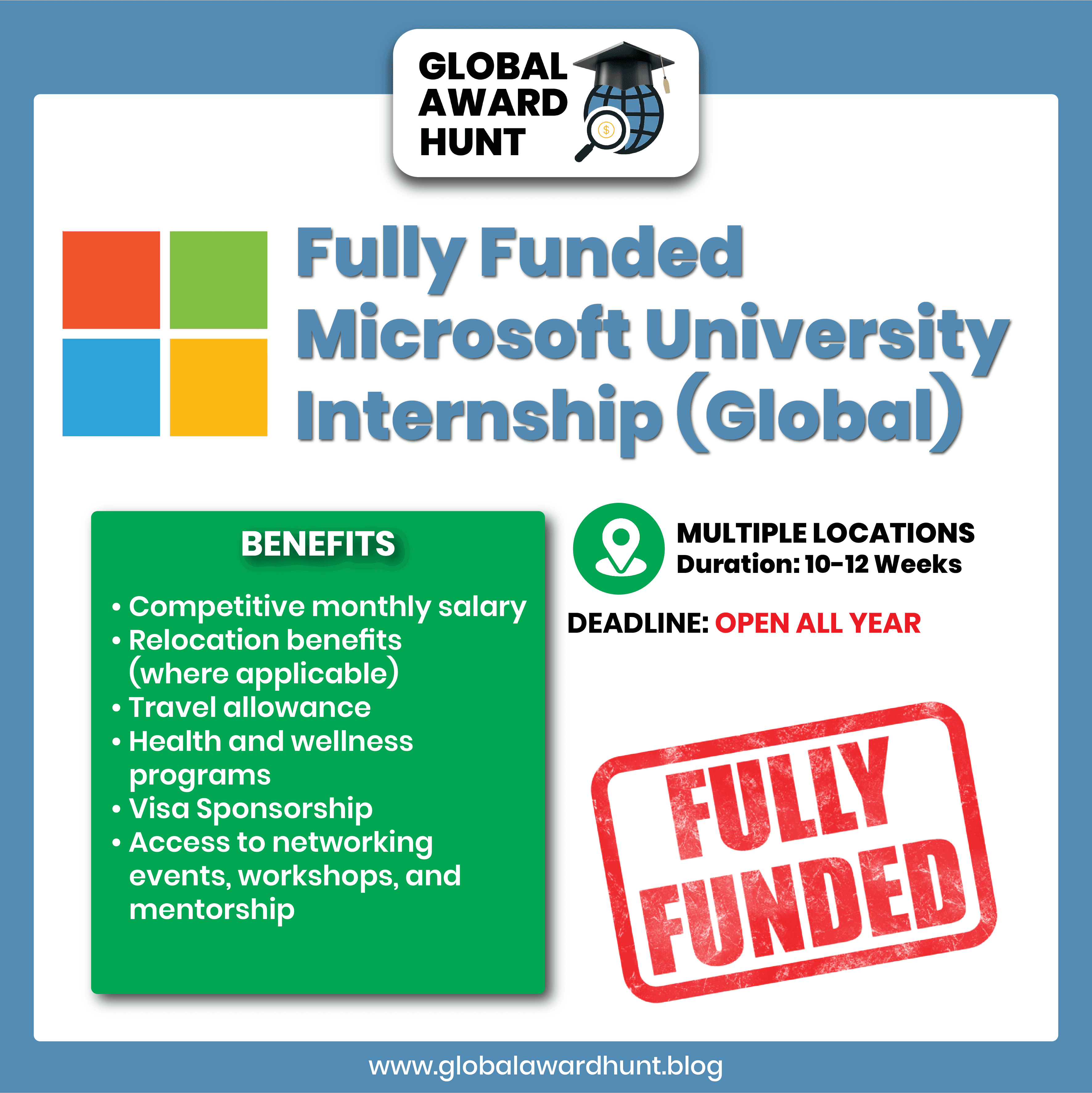Featured image for Fully Funded Microsoft University Internship (Global) 2025